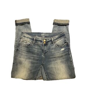 SOHO New York & Company Jeans Women's Size 6 Distressed Ankle Boho City Chic Y2K